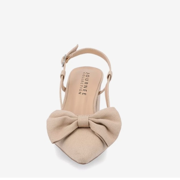 Journee Collection Tailynn Pump Slingback Block Heel Shoes Size 8.5 WD Wide NIB - Picture 2 of 12
